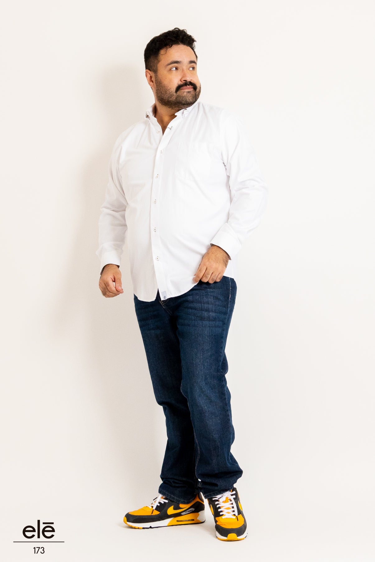 CAMISA BLANCA LISA MANGA LARGA