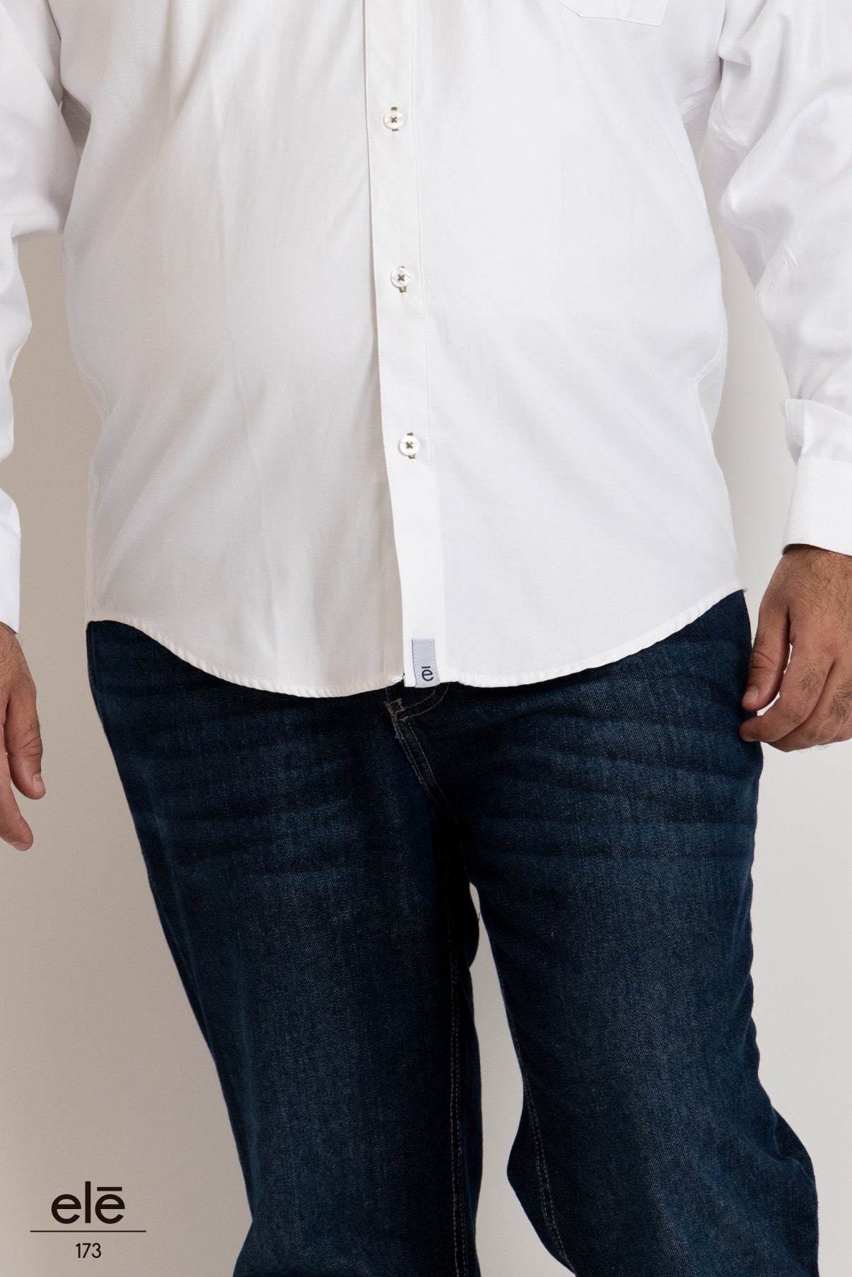 CAMISA BLANCA LISA MANGA LARGA