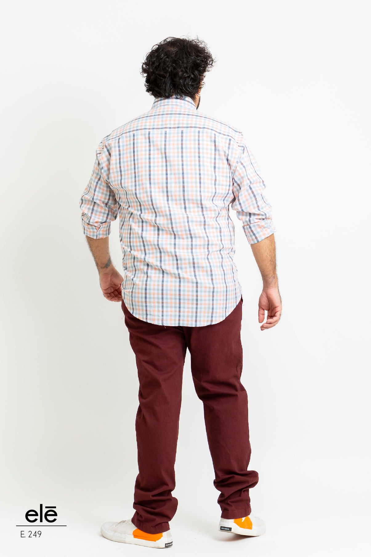 CAMISA CUADROS VERDE, BLANCO Y SALMON