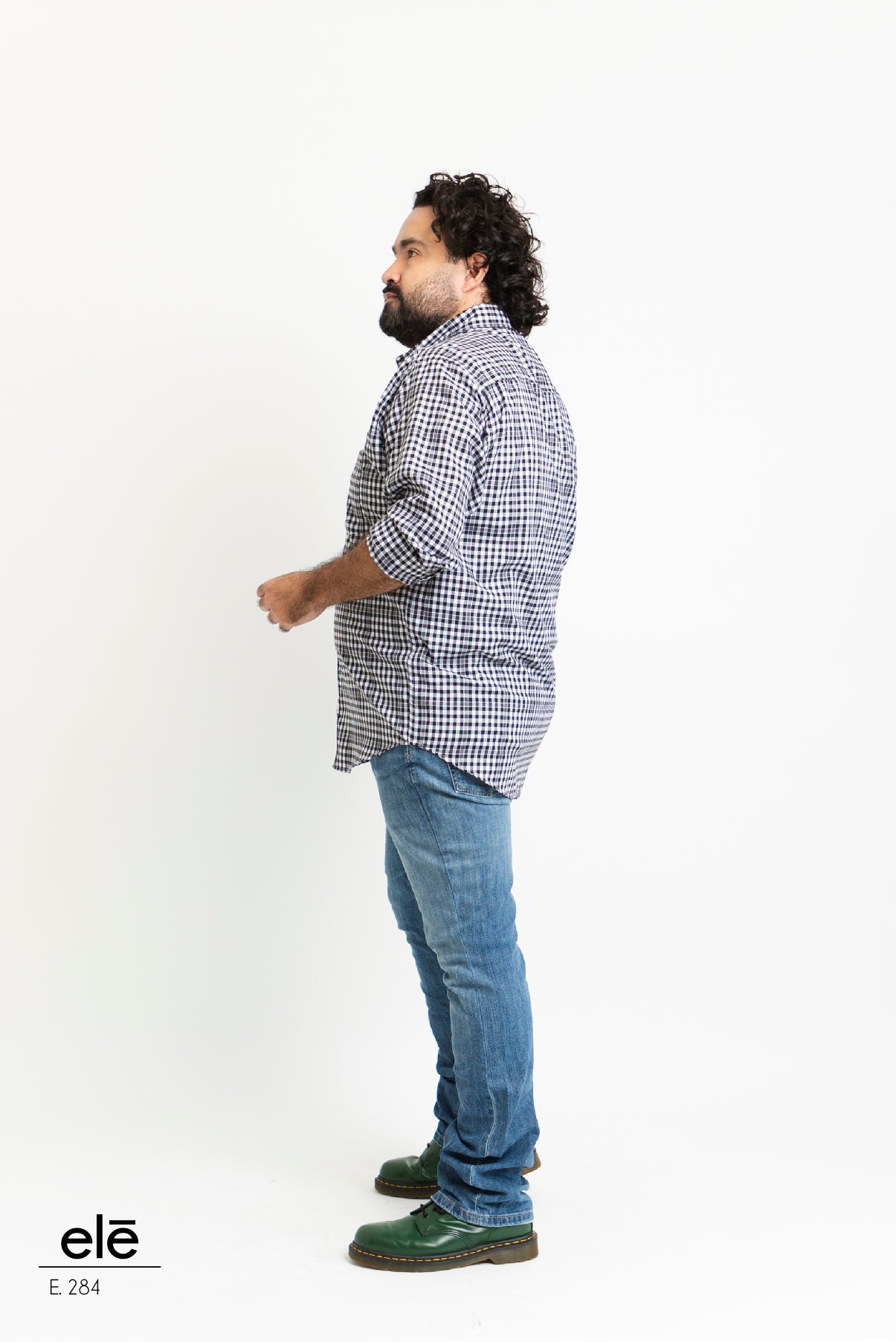 CAMISA CUADROS BLANCO Y NEGRO