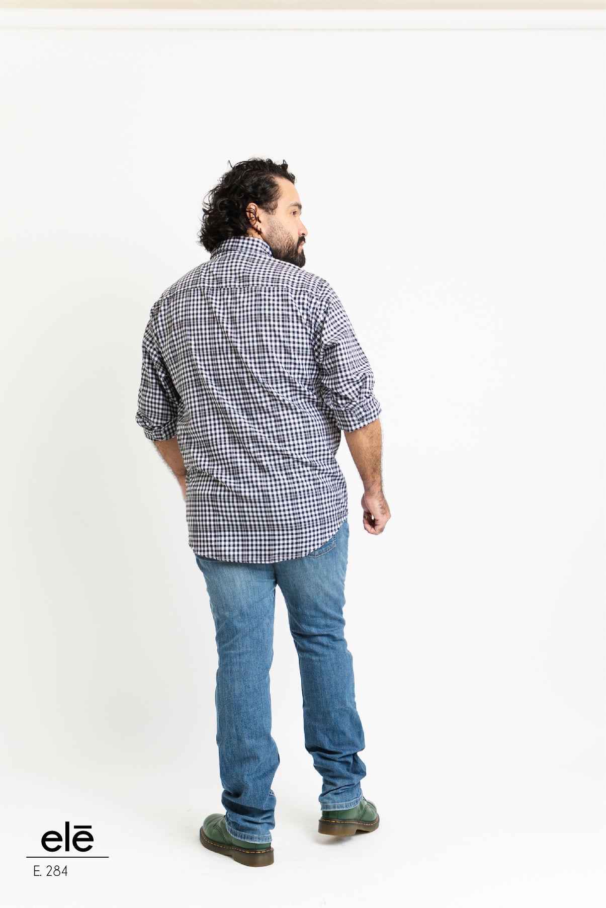 CAMISA CUADROS BLANCO Y NEGRO