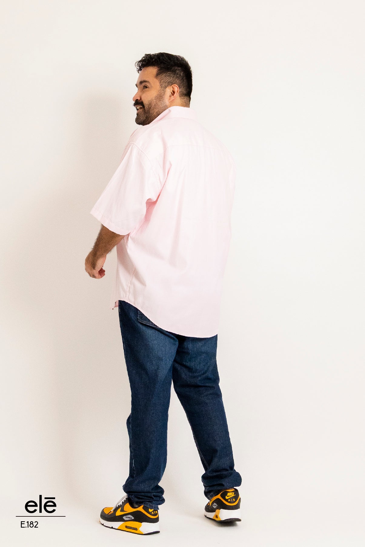 CAMISA ROSA LISA MANGA CORTA