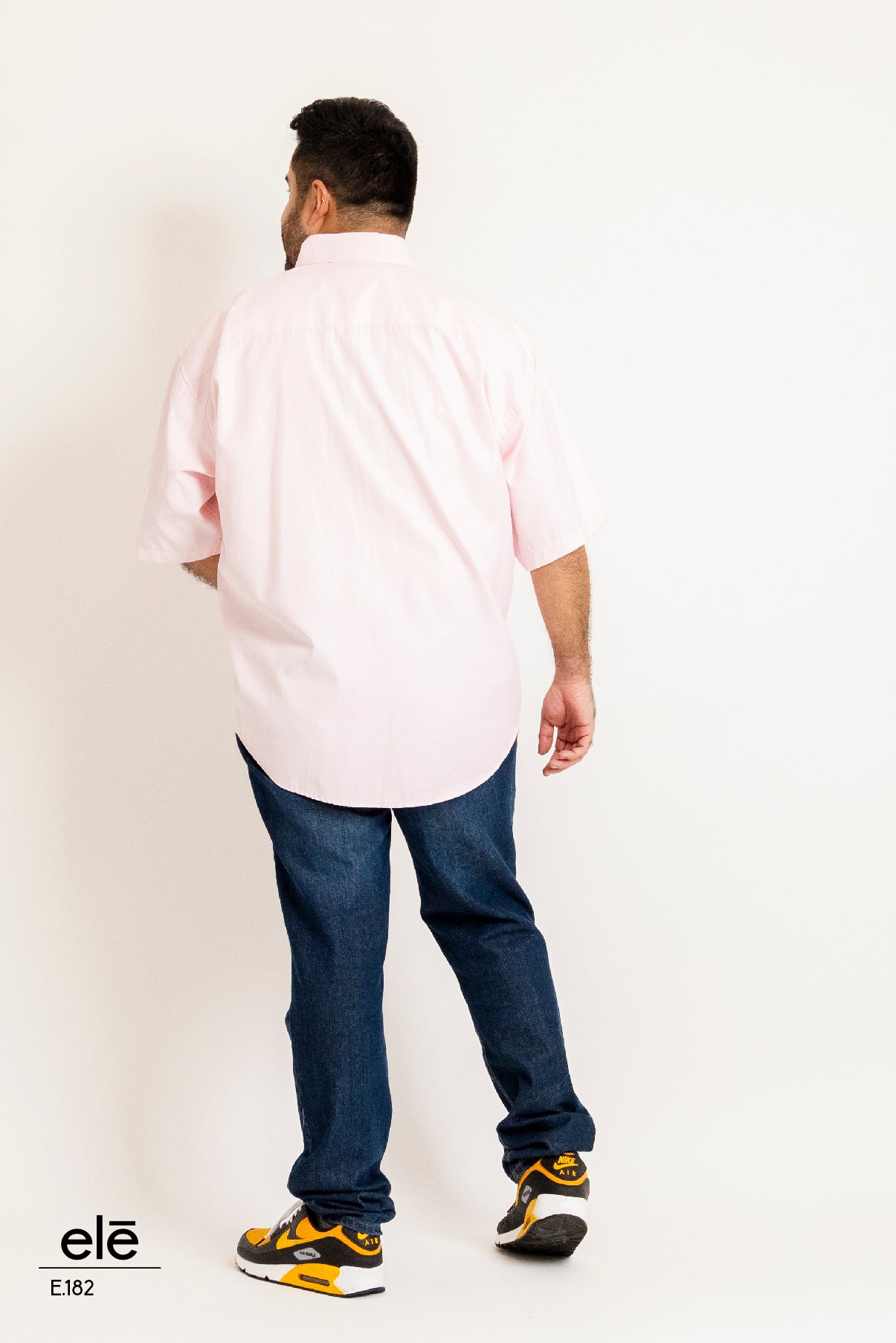 CAMISA ROSA LISA MANGA CORTA