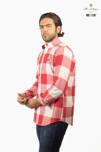 CAMISA CUADROS ROSA MEXICANO