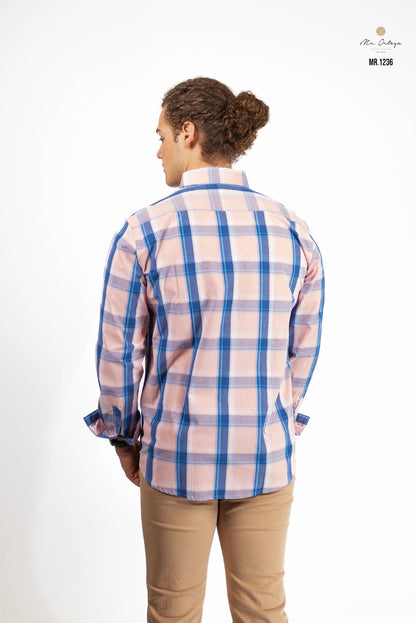 CAMISA CUADROS ROSA / AZUL
