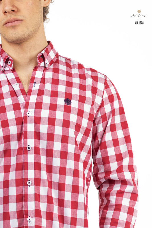 CAMISA CUADROS ROJO / BLANCO
