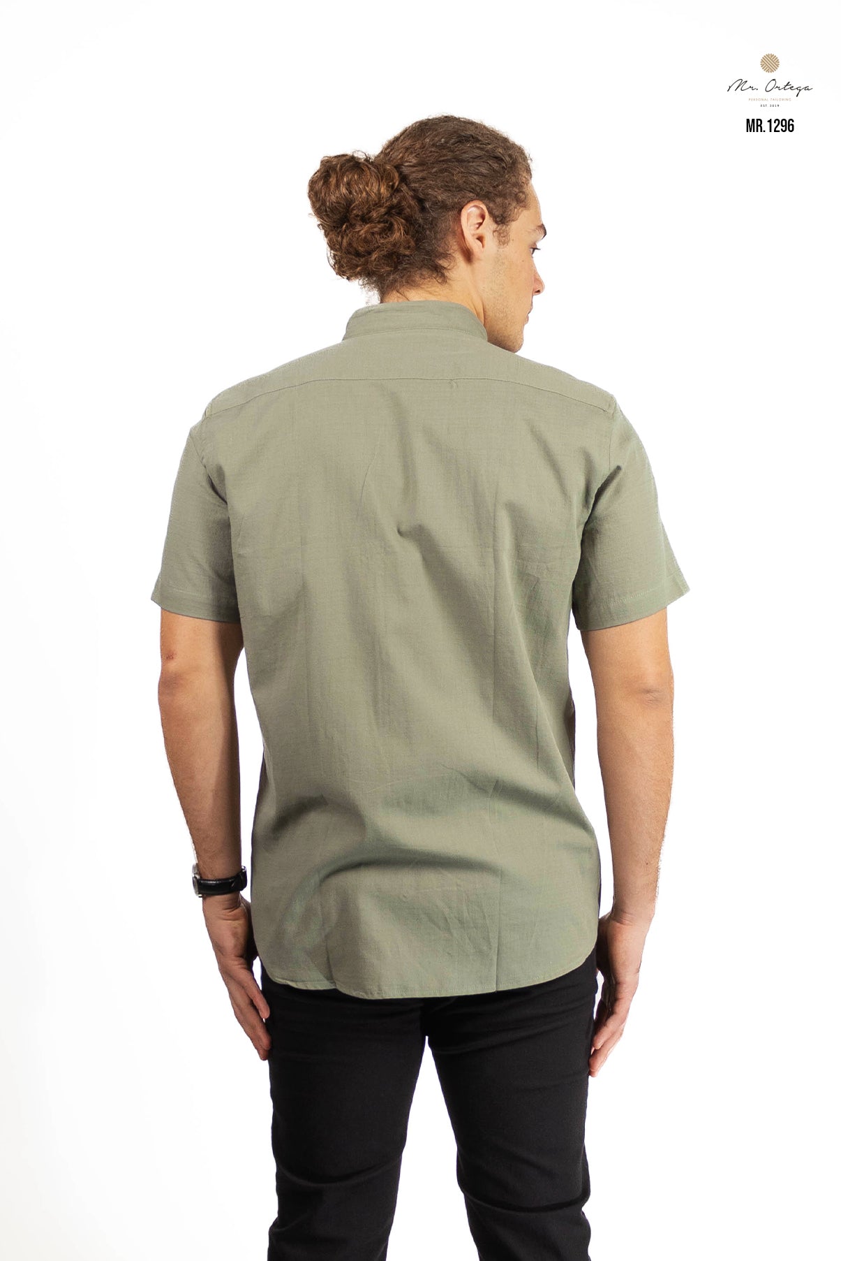 CAMISA LISA VERDE CLARO CUELLO MAO
