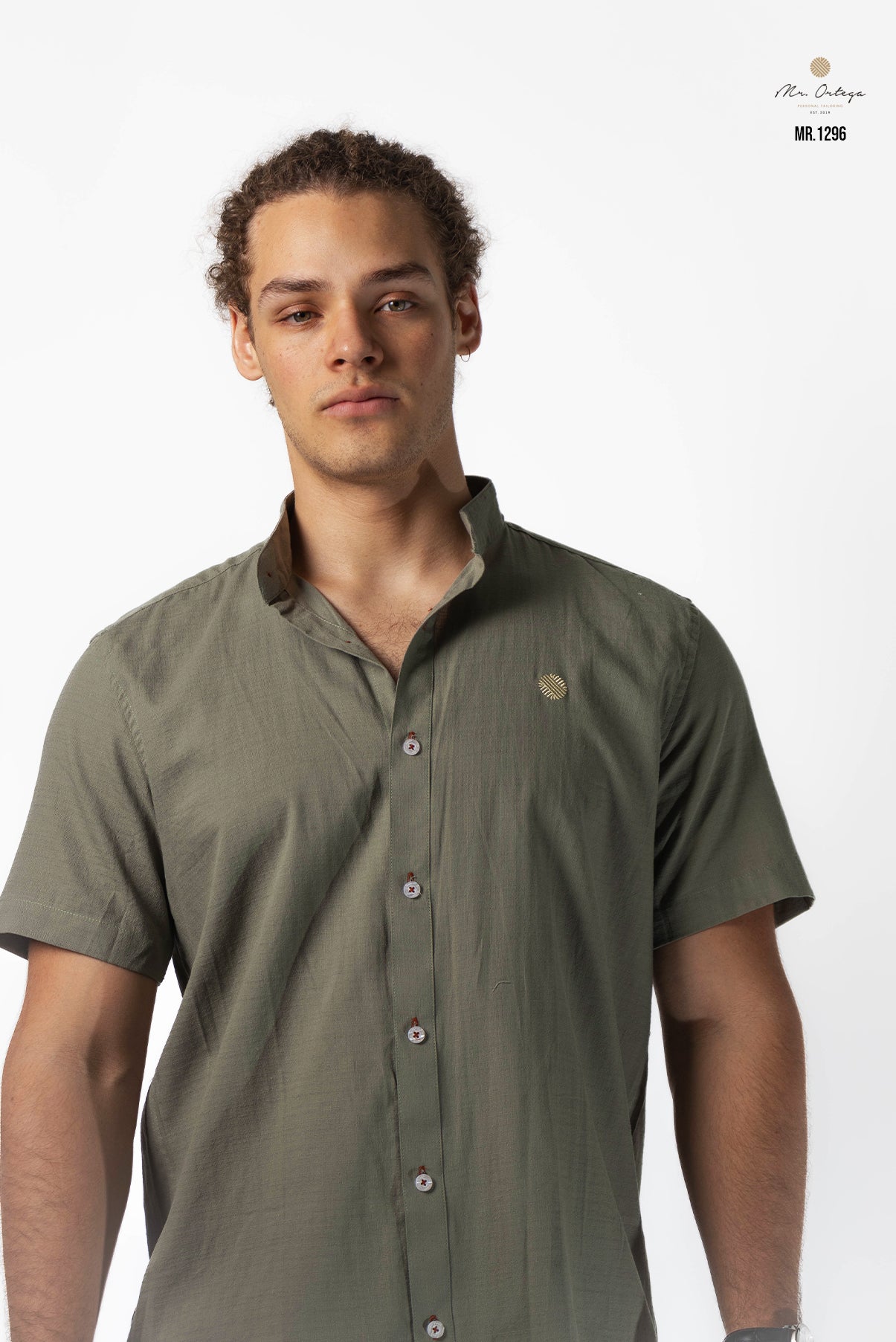 CAMISA LISA VERDE CLARO CUELLO MAO