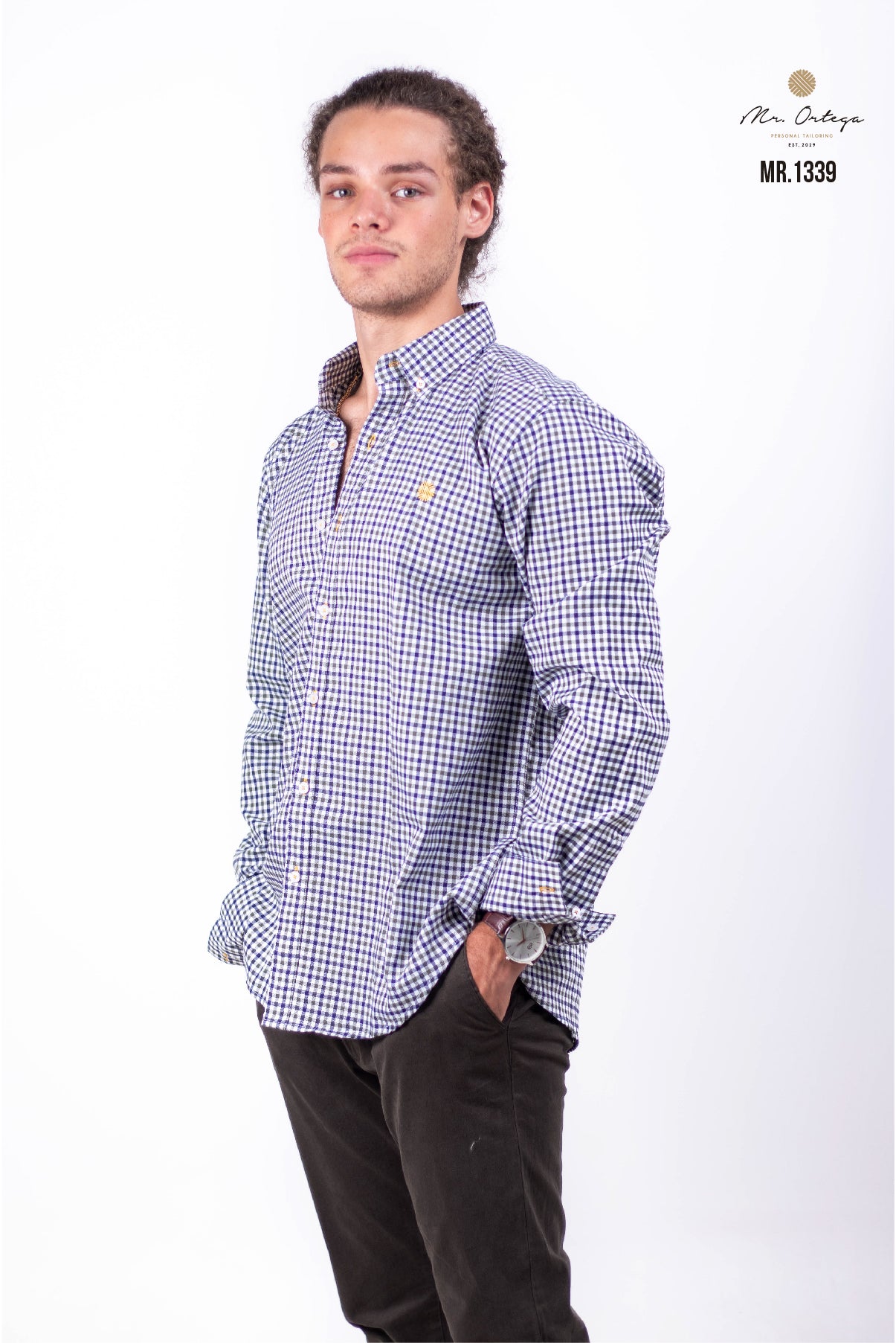 CAMISA CUADROS PEQUEÑOS VERDE / AZUL / BLANCO