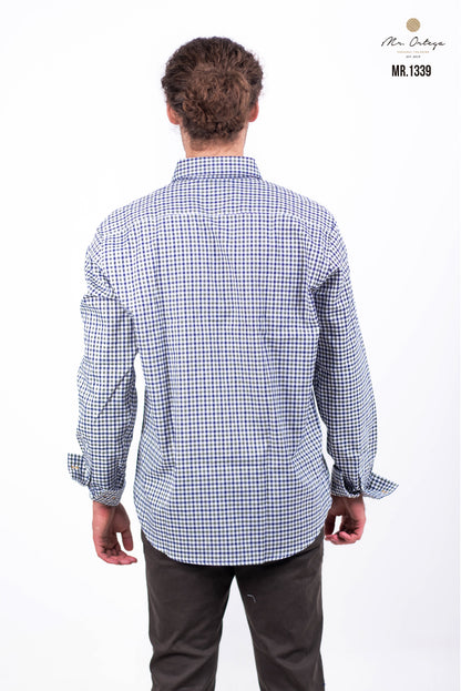CAMISA CUADROS PEQUEÑOS VERDE / AZUL / BLANCO