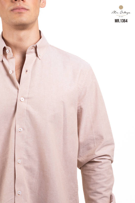CAMISA LISA MARRÓN CLARO