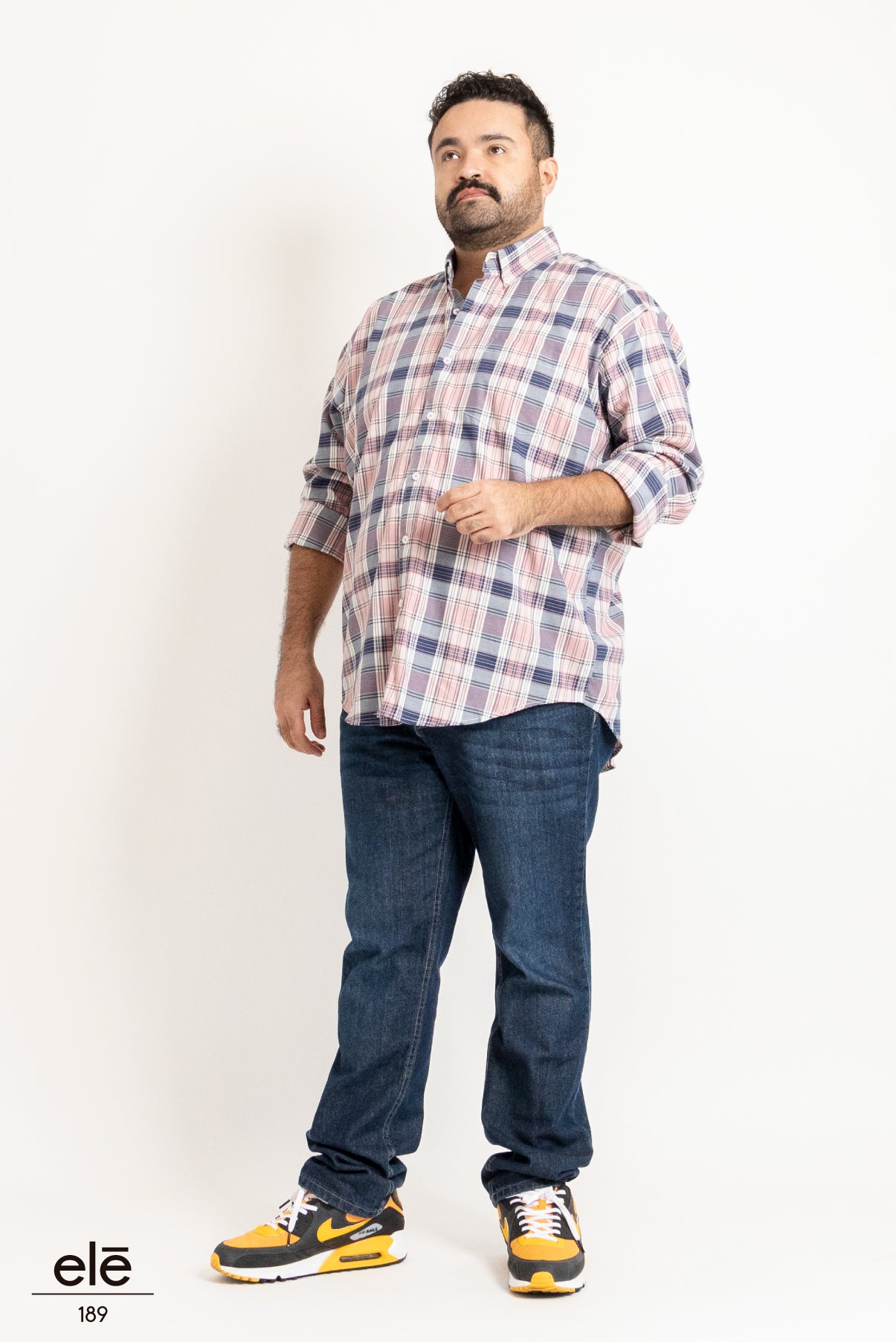 CAMISA CUADROS ROSA Y AZUL