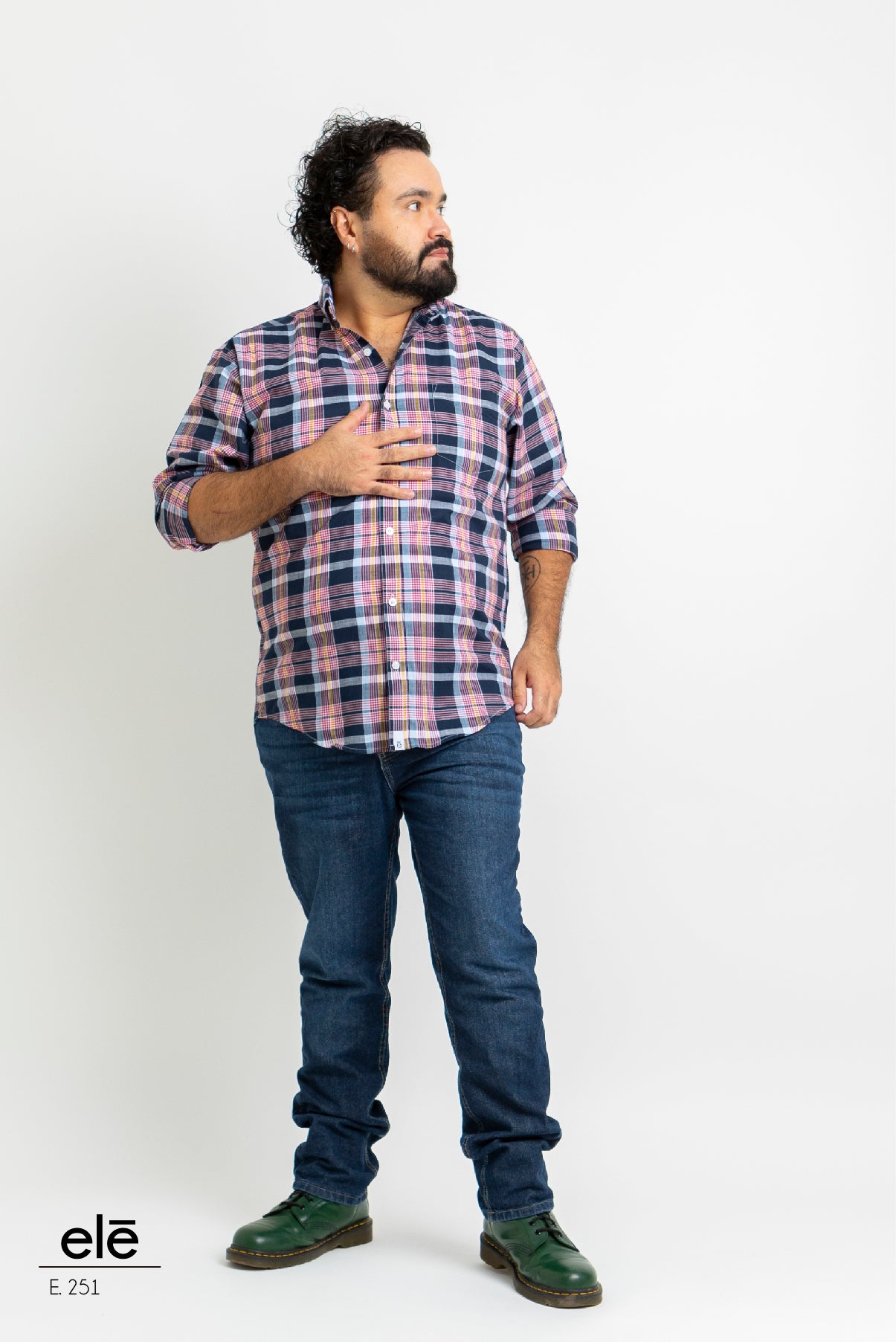 CAMISA CUADROS AZUL, ROJO Y AMARILLO