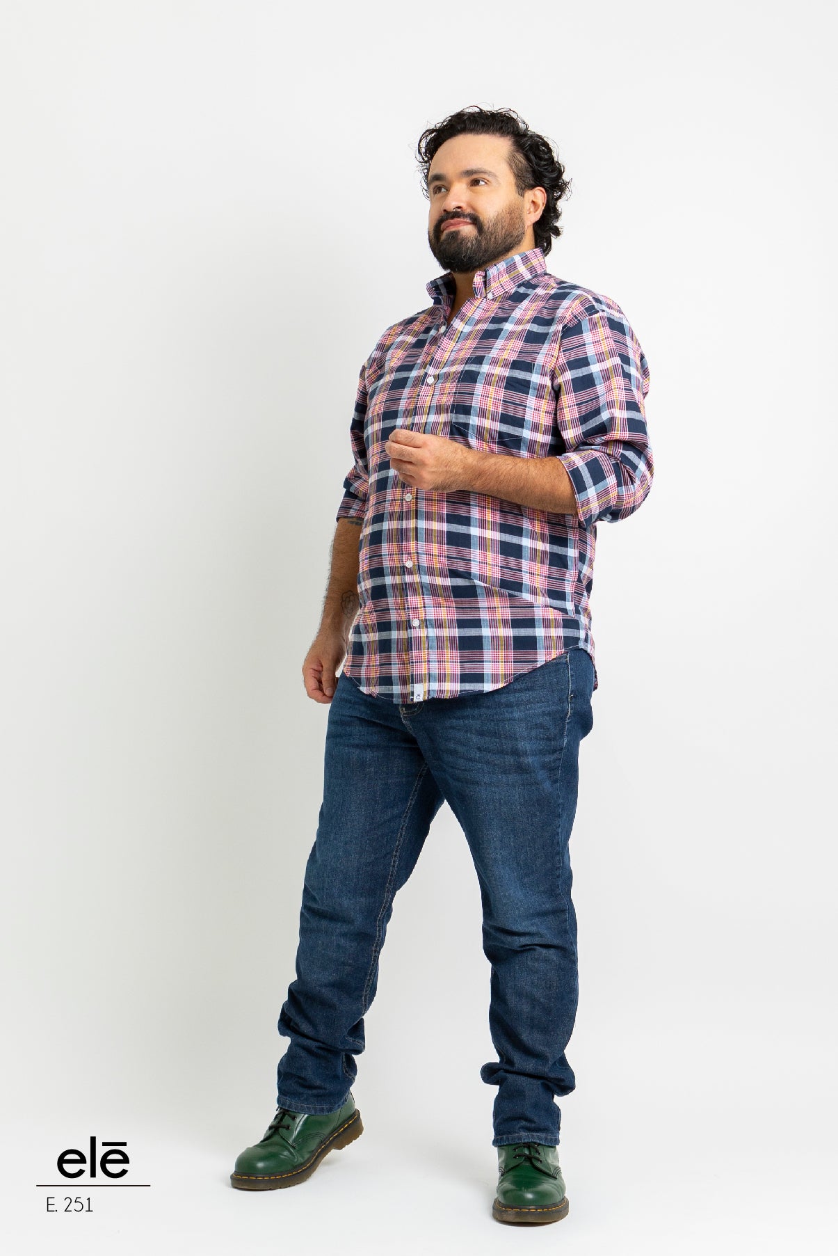 CAMISA CUADROS AZUL, ROJO Y AMARILLO