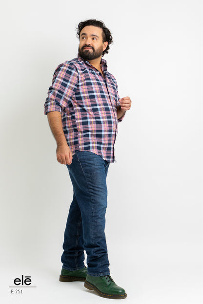 CAMISA CUADROS AZUL, ROJO Y AMARILLO