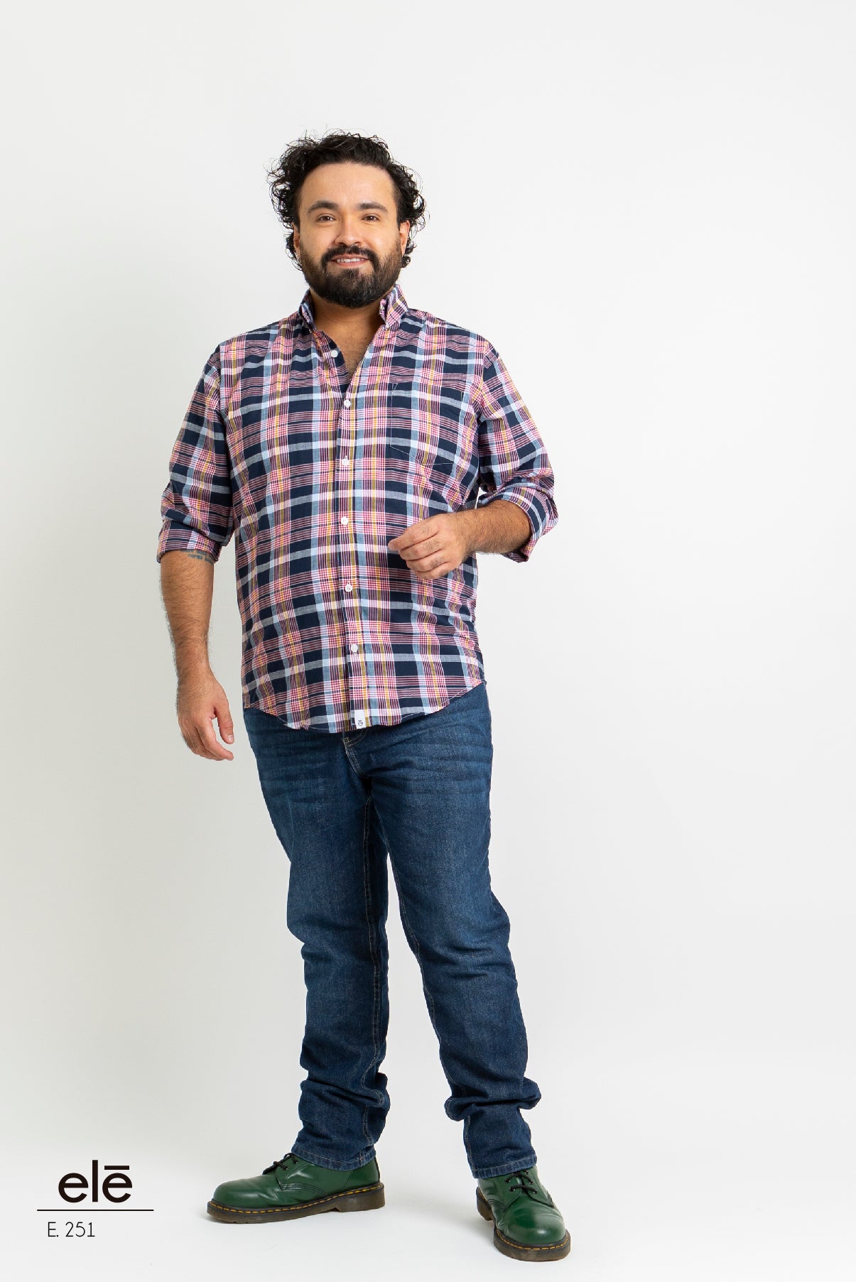 CAMISA CUADROS AZUL, ROJO Y AMARILLO