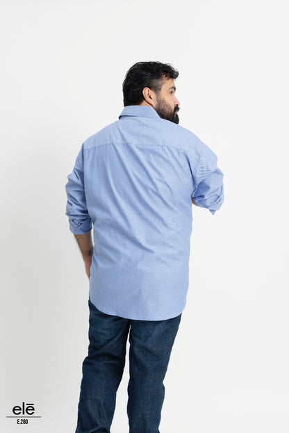 CAMISA AZUL CIELO LISA MANGA LARGA