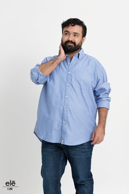 CAMISA AZUL CIELO LISA MANGA LARGA