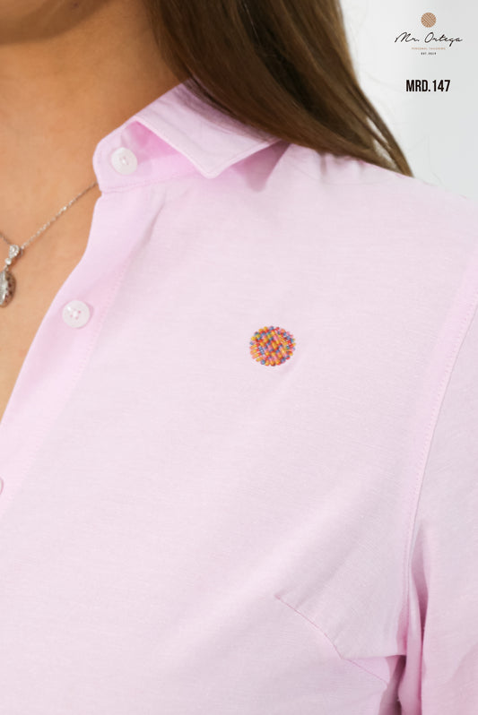CAMISA LISA ROSA CLARO