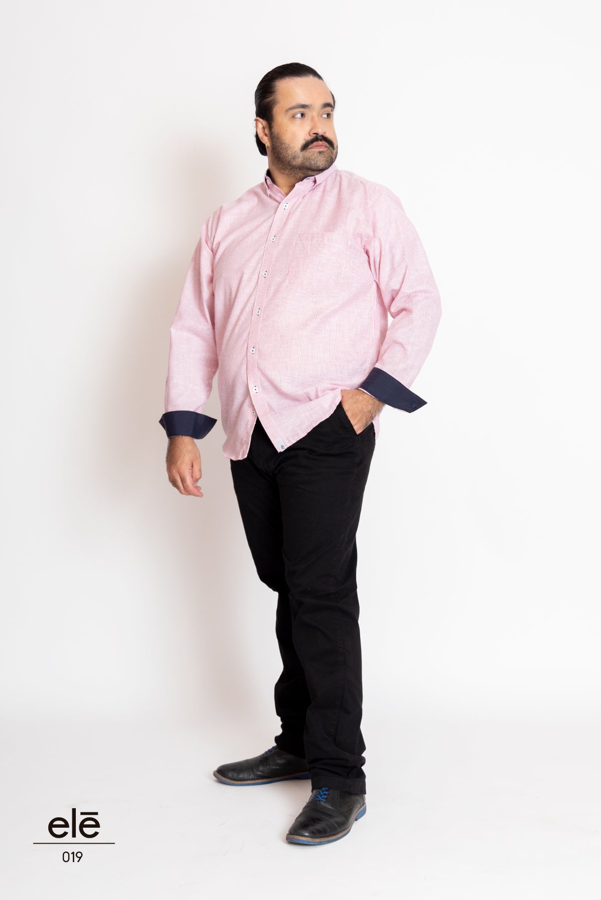 CAMISA RAYAS DELGADA ROSA