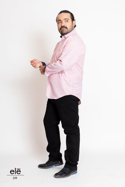 CAMISA RAYAS DELGADA ROSA