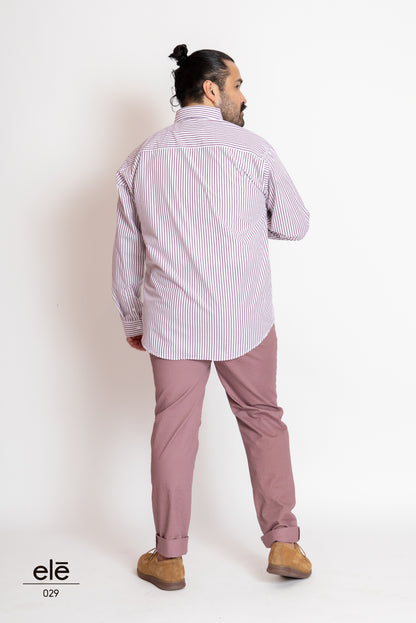 CAMISA RAYAS MORADA