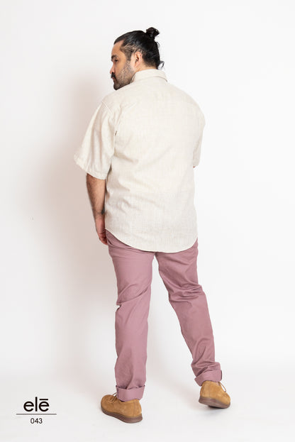 CAMISA COLOR BEIGE LISA LINO MEXICANO