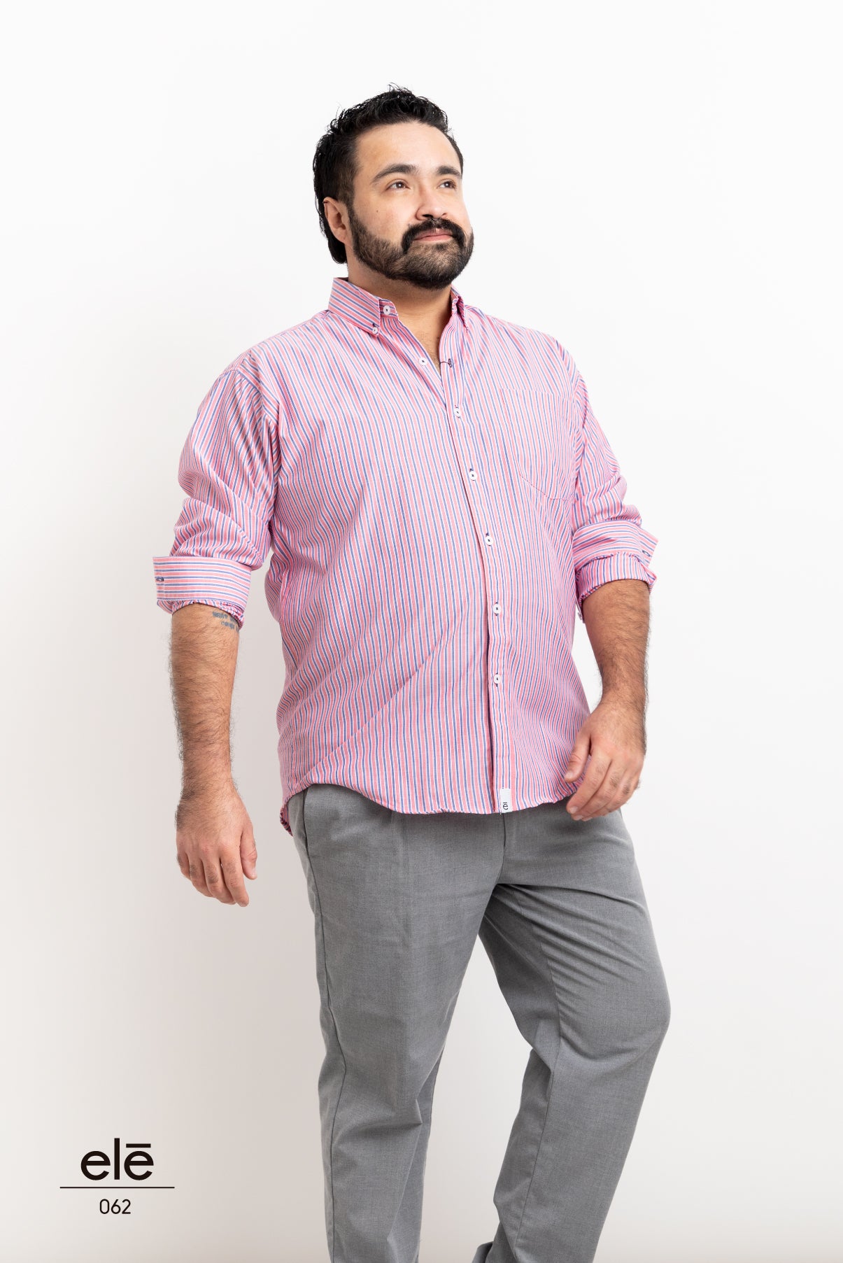CAMISA RAYAS ROSA CON AZUL