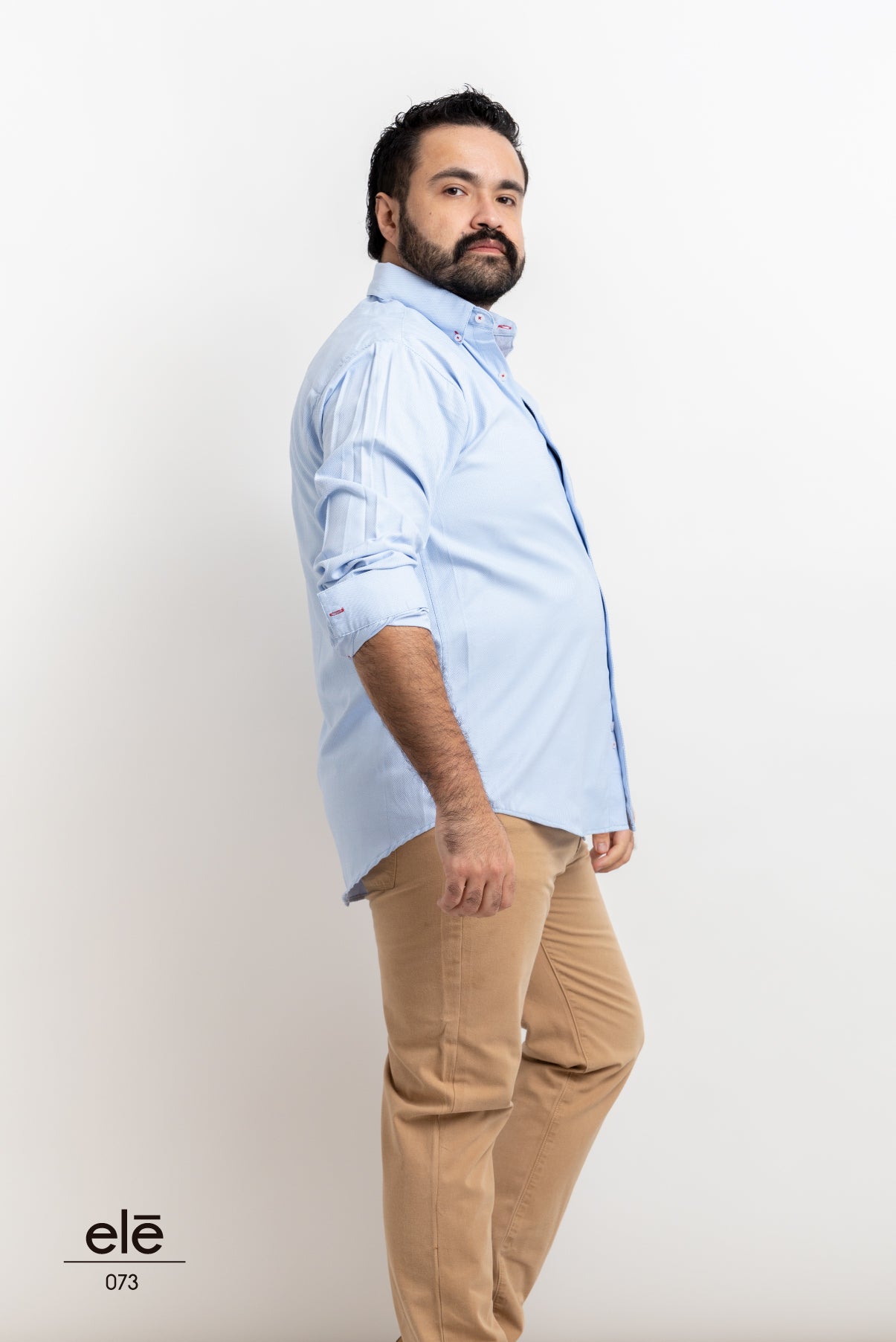 CAMISA AZUL CIELO ROMBOS CHICOS