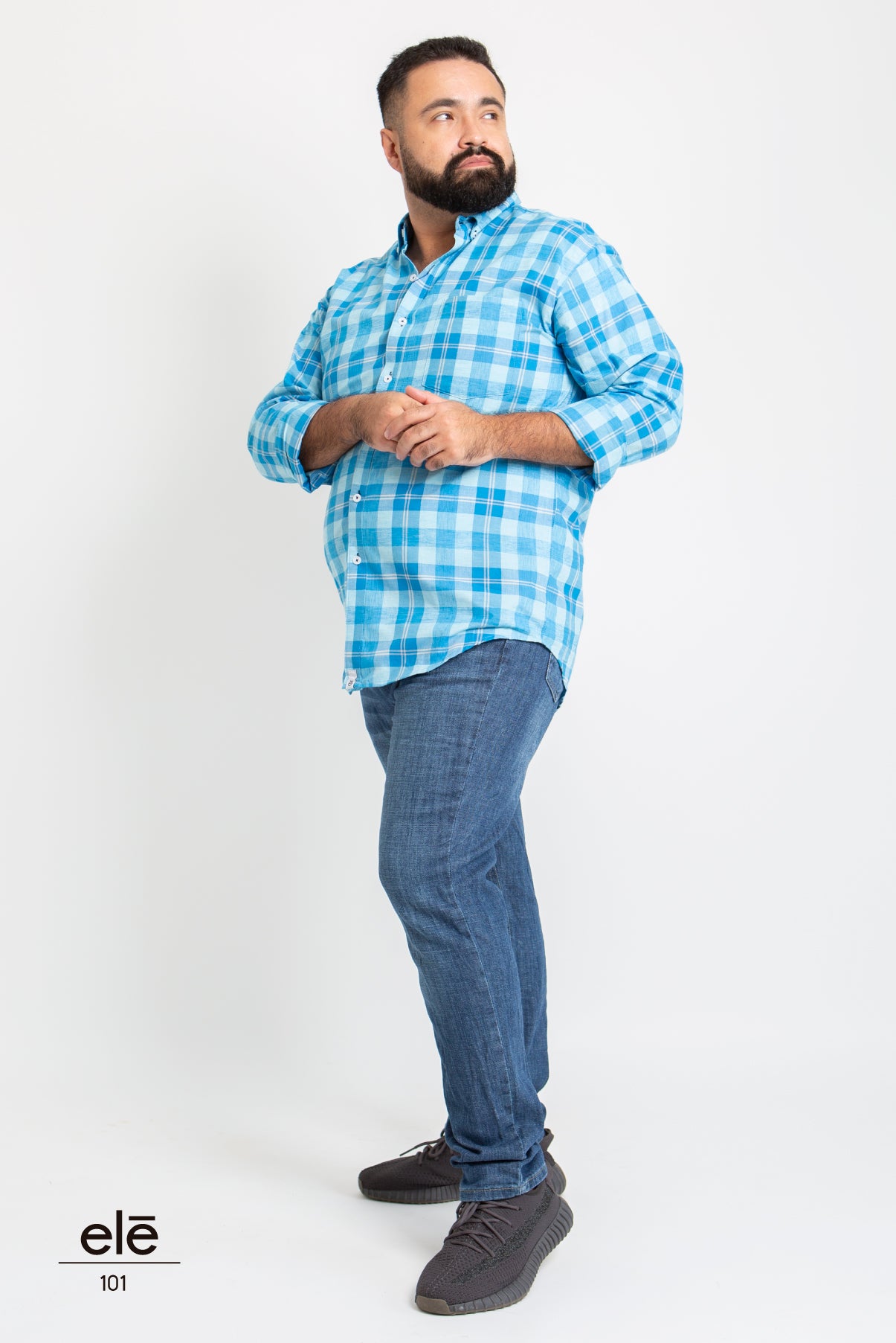 CAMISA CUADROS AZUL / AQUA