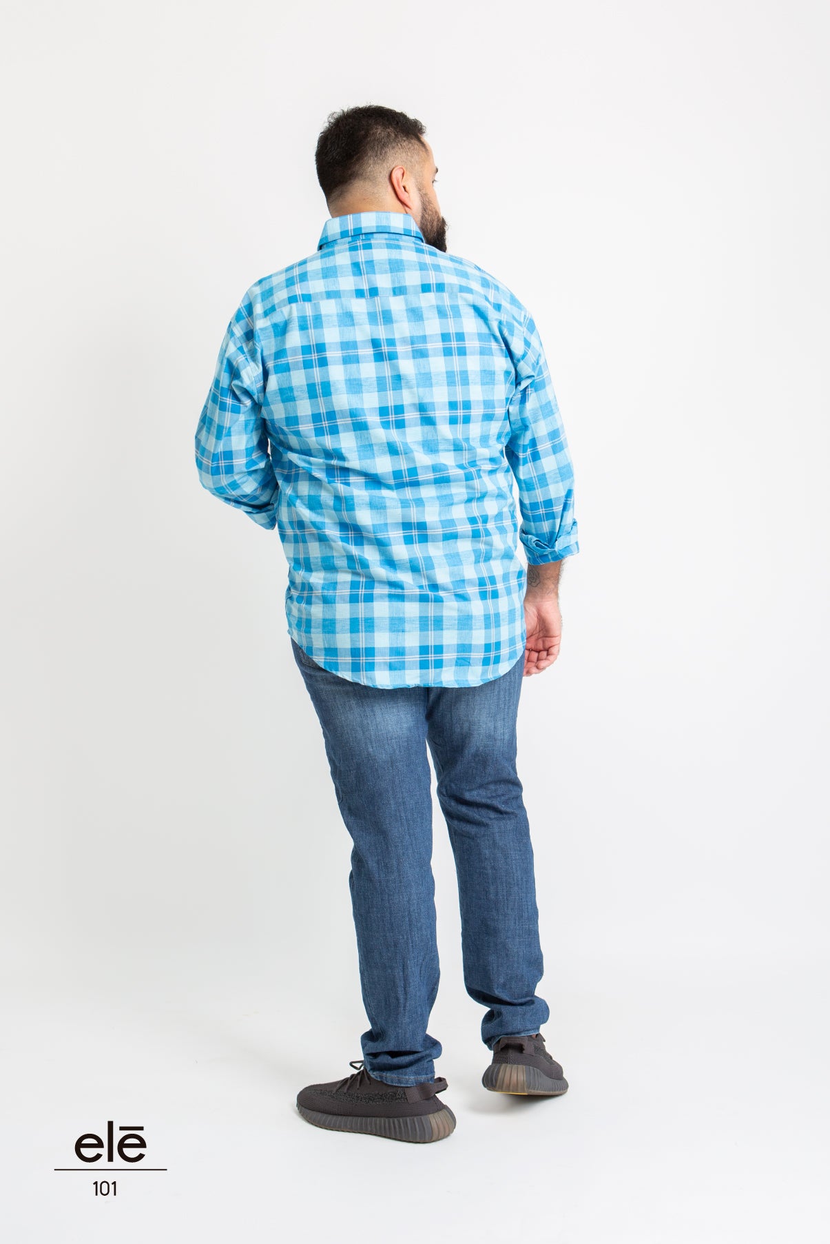 CAMISA CUADROS AZUL / AQUA