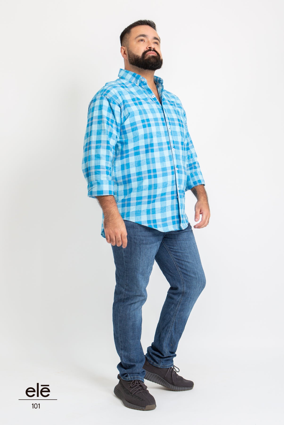 CAMISA CUADROS AZUL / AQUA