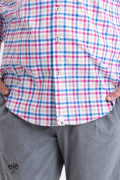 CAMISA CUADRO AMARILLO / ROSA /AZUL